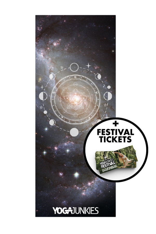 Yoga Junkies Festivalpass + Reise-Yogamatte Galaxy